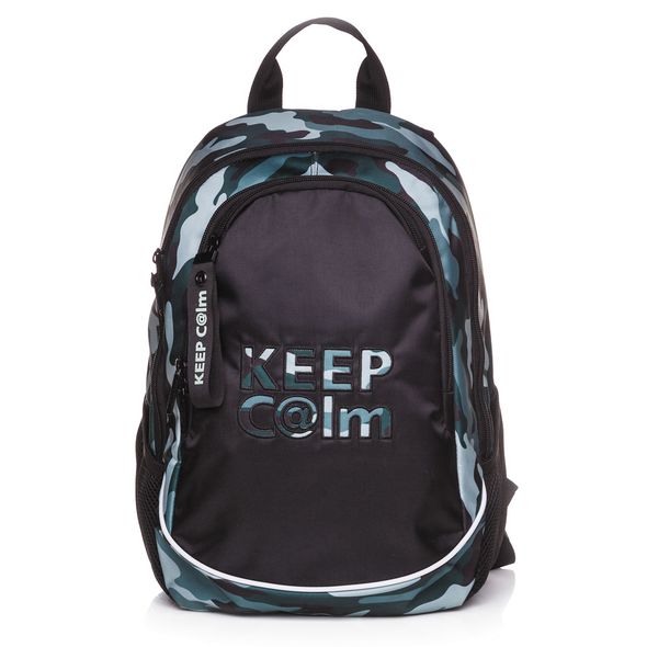 Рюкзак Hatber STREET-KEEP CALM- 30х42х20 см полиэстер 2 отделения, 3 кармана и 1 потайной на спинке , 